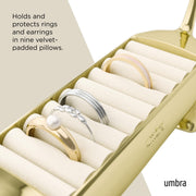 UMBRA - Dachsie Ring Holder | Decorative Dachshund Jewelry Stand for Rings Home & Kitchen Brass