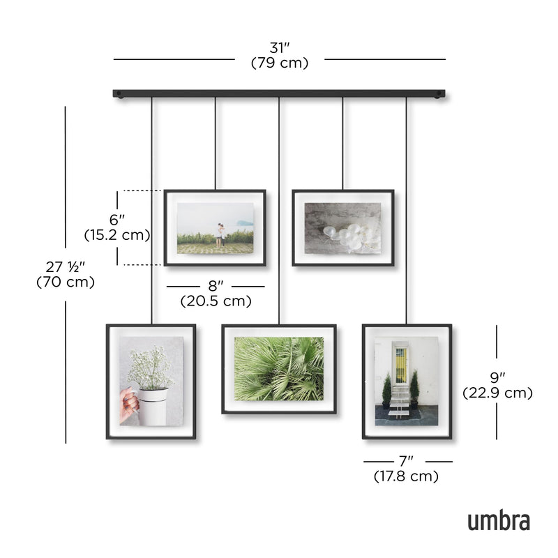 UMBRA - Exhibit Wall Picture Frames - Set of 5 Home & Kitchen Black