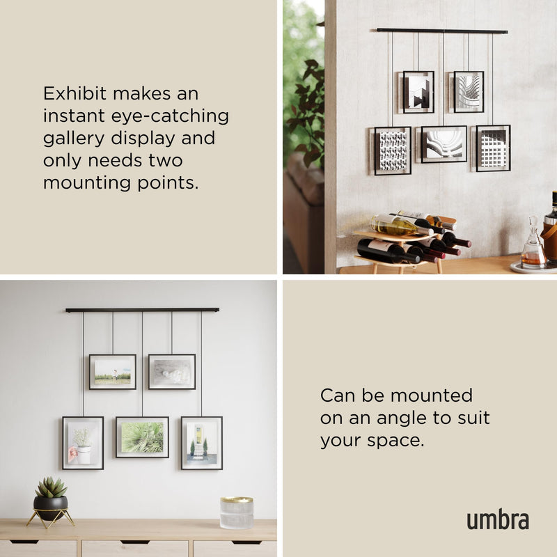 UMBRA - Exhibit Wall Picture Frames - Set of 5 Home & Kitchen Black