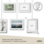 UMBRA - Exhibit Wall Picture Frames - Set of 5 Home & Kitchen Chrome