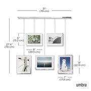 UMBRA - Exhibit Wall Picture Frames - Set of 5 Home & Kitchen Chrome