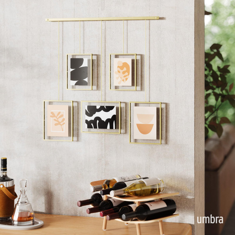 UMBRA - Exhibit Wall Picture Frames - Set of 5 Home & Kitchen Matte Brass