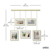 UMBRA - Exhibit Wall Picture Frames - Set of 5 Home & Kitchen Matte Brass