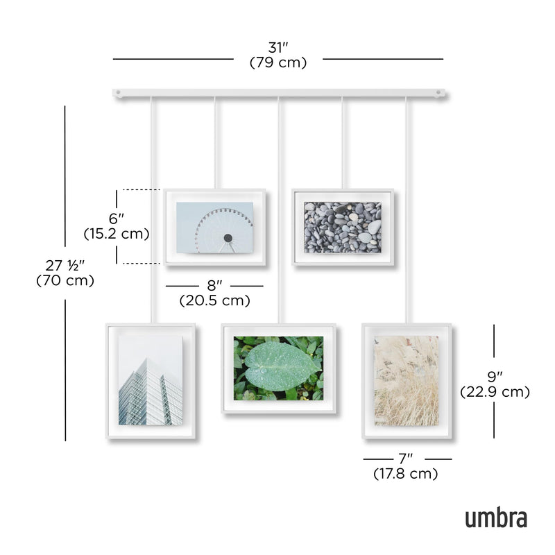 UMBRA - Exhibit Wall Picture Frames - Set of 5 Home & Kitchen White
