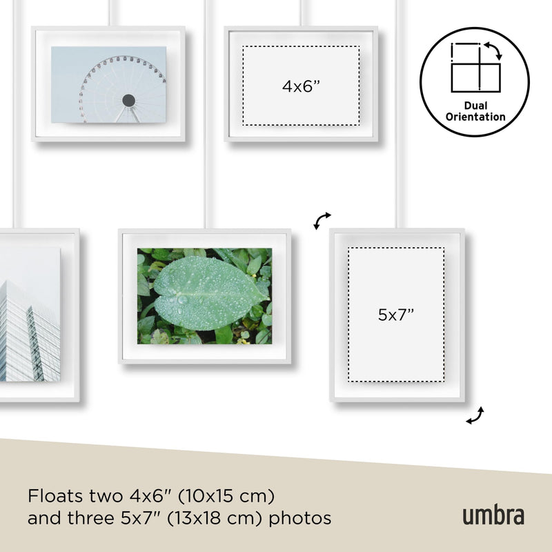 UMBRA - Exhibit Wall Picture Frames - Set of 5 Home & Kitchen White