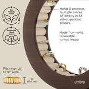 UMBRA - Ferris Jewelry Organizer | Rotating Multi - Tier Jewelry Storage Display for Accessories Home & Kitchen Walnut