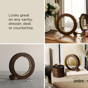 UMBRA - Ferris Jewelry Organizer | Rotating Multi - Tier Jewelry Storage Display for Accessories Home & Kitchen Walnut