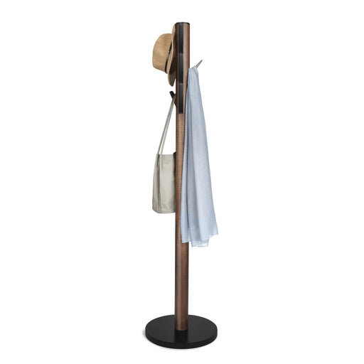 UMBRA - Flapper Coat Rack | Modern Entryway Coat Rack and Hat & Accessory Organizer Home & Kitchen Black - Walnut