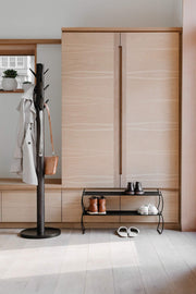 UMBRA - Flapper Coat Rack | Modern Entryway Coat Rack and Hat & Accessory Organizer Home & Kitchen Black - Walnut