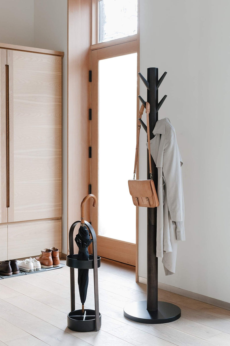 UMBRA - Flapper Coat Rack | Modern Entryway Coat Rack and Hat & Accessory Organizer Home & Kitchen Black - Walnut