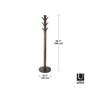 UMBRA - Flapper Coat Rack | Modern Entryway Coat Rack and Hat & Accessory Organizer Home & Kitchen Black - Walnut