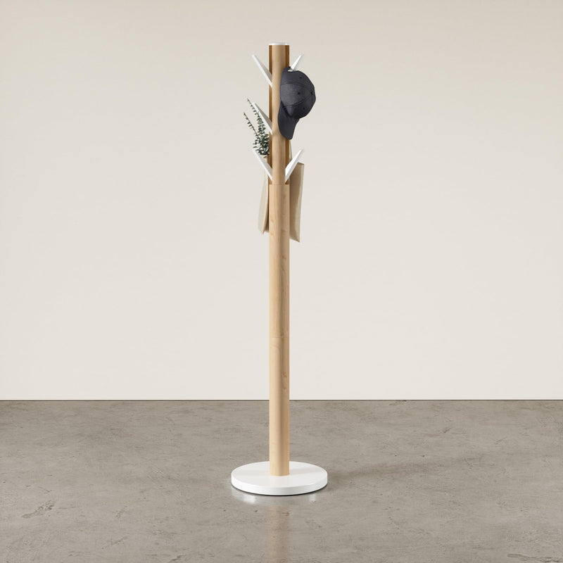 UMBRA - Flapper Coat Rack | Modern Entryway Coat Rack and Hat & Accessory Organizer Home & Kitchen White - Natural