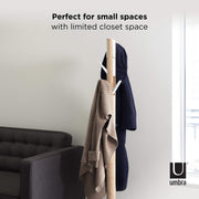 UMBRA - Flapper Coat Rack | Modern Entryway Coat Rack and Hat & Accessory Organizer Home & Kitchen White - Natural