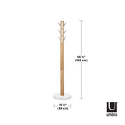 UMBRA - Flapper Coat Rack | Modern Entryway Coat Rack and Hat & Accessory Organizer Home & Kitchen White - Natural