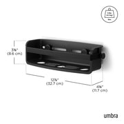 UMBRA - Flex Adhesive Bin | Adhesive Wall - Mounted Storage Organizer for Small Spaces Home & Kitchen Black