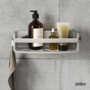 UMBRA - Flex Adhesive Bin | Adhesive Wall - Mounted Storage Organizer for Small Spaces Home & Kitchen Grey