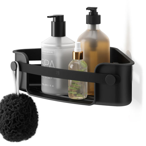 UMBRA - Flex Adhesive Corner Bin | Adhesive Corner Storage for Bathroom & Kitchen Home & Kitchen Black