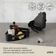 UMBRA - Flex Adhesive Corner Bin | Adhesive Corner Storage for Bathroom & Kitchen Home & Kitchen Black