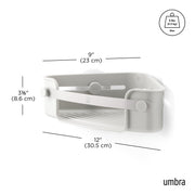 UMBRA - Flex Adhesive Corner Bin | Adhesive Corner Storage for Bathroom & Kitchen Home & Kitchen Grey