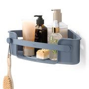 UMBRA - Flex Adhesive Corner Bin | Adhesive Corner Storage for Bathroom & Kitchen Home & Kitchen Slate Blue
