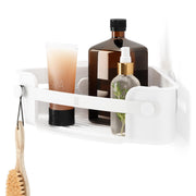 UMBRA - Flex Adhesive Corner Bin | Adhesive Corner Storage for Bathroom & Kitchen Home & Kitchen White