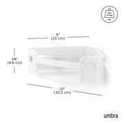 UMBRA - Flex Adhesive Corner Bin | Adhesive Corner Storage for Bathroom & Kitchen Home & Kitchen White