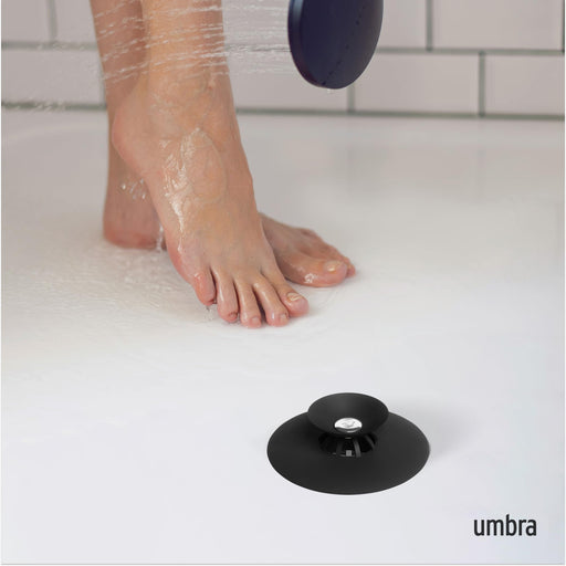 UMBRA - Flex Drain Plug & Hair Catcher | Silicone Strainer Home & Kitchen Black