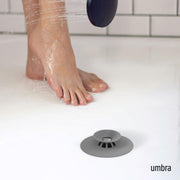 UMBRA - Flex Drain Plug & Hair Catcher | Silicone Strainer Home & Kitchen Grey