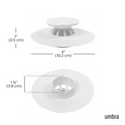 UMBRA - Flex Drain Plug & Hair Catcher | Silicone Strainer Home & Kitchen White