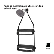 UMBRA - Flex Shower Caddy | Adjustable Hanging Bathroom Organizer & Storage Shelf Home & Kitchen Black
