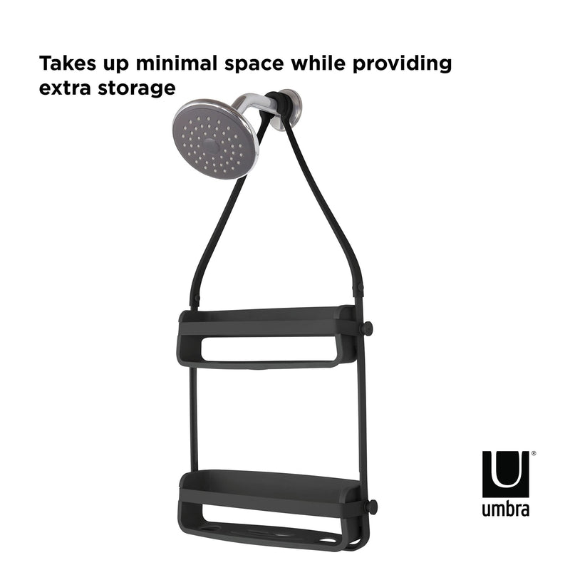 UMBRA - Flex Shower Caddy | Adjustable Hanging Bathroom Organizer & Storage Shelf Home & Kitchen Black