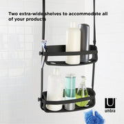 UMBRA - Flex Shower Caddy | Adjustable Hanging Bathroom Organizer & Storage Shelf Home & Kitchen Black