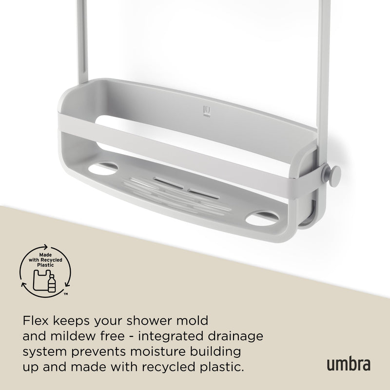 UMBRA - Flex Shower Caddy | Adjustable Hanging Bathroom Organizer & Storage Shelf Home & Kitchen Grey