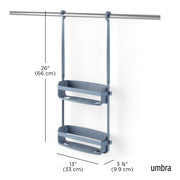 UMBRA - Flex Shower Caddy | Adjustable Hanging Bathroom Organizer & Storage Shelf Home & Kitchen Slate Blue