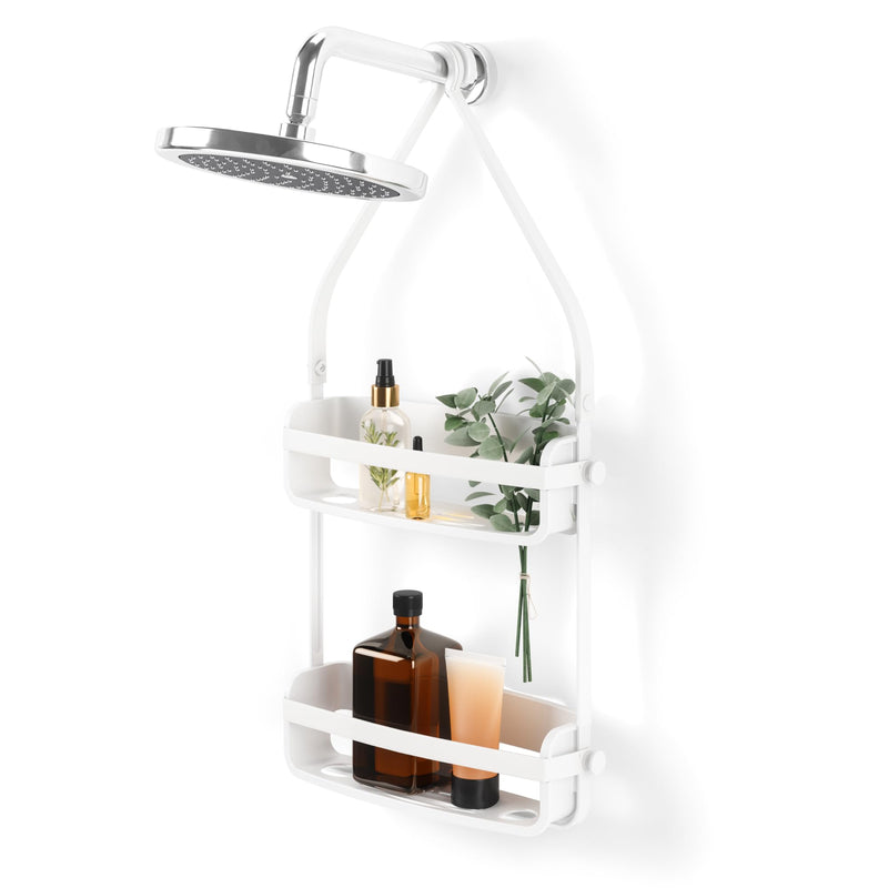 UMBRA - Flex Shower Caddy | Adjustable Hanging Bathroom Organizer & Storage Shelf Home & Kitchen White