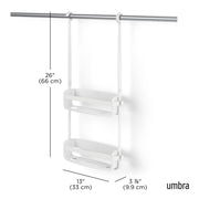 UMBRA - Flex Shower Caddy | Adjustable Hanging Bathroom Organizer & Storage Shelf Home & Kitchen White