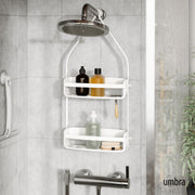 UMBRA - Flex Shower Caddy | Adjustable Hanging Bathroom Organizer & Storage Shelf Home & Kitchen White