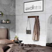 UMBRA - Flip 5 Wall Hook | Modern Rotating Wall - Mounted Organizer for Home Home & Kitchen Black - Walnut