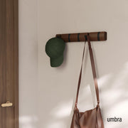 UMBRA - Flip 5 Wall Hook | Modern Rotating Wall - Mounted Organizer for Home Home & Kitchen Black - Walnut