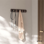 UMBRA - Flip 5 Wall Hook | Modern Rotating Wall - Mounted Organizer for Home Home & Kitchen Driftwood - Nickel