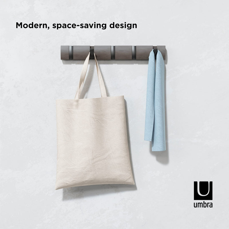 UMBRA - Flip 5 Wall Hook | Modern Rotating Wall - Mounted Organizer for Home Home & Kitchen Grey - Pewter