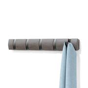 UMBRA - Flip 5 Wall Hook | Modern Rotating Wall - Mounted Organizer for Home Home & Kitchen Grey - Pewter