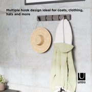 UMBRA - Flip 5 Wall Hook | Modern Rotating Wall - Mounted Organizer for Home Home & Kitchen Grey - Pewter
