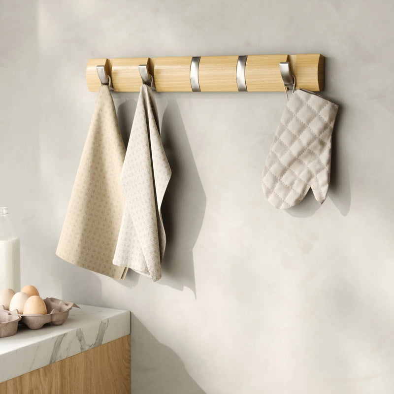 UMBRA - Flip 5 Wall Hook | Modern Rotating Wall - Mounted Organizer for Home Home & Kitchen Natural - Nickel