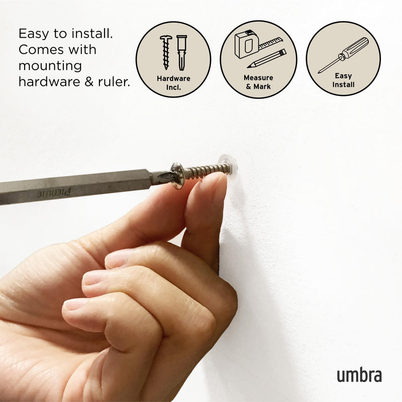 UMBRA - Flip 5 Wall Hook | Modern Rotating Wall - Mounted Organizer for Home Home & Kitchen Warm - Gold