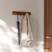 UMBRA - Flip 5 Wall Hook | Modern Rotating Wall - Mounted Organizer for Home Home & Kitchen Warm - Gold