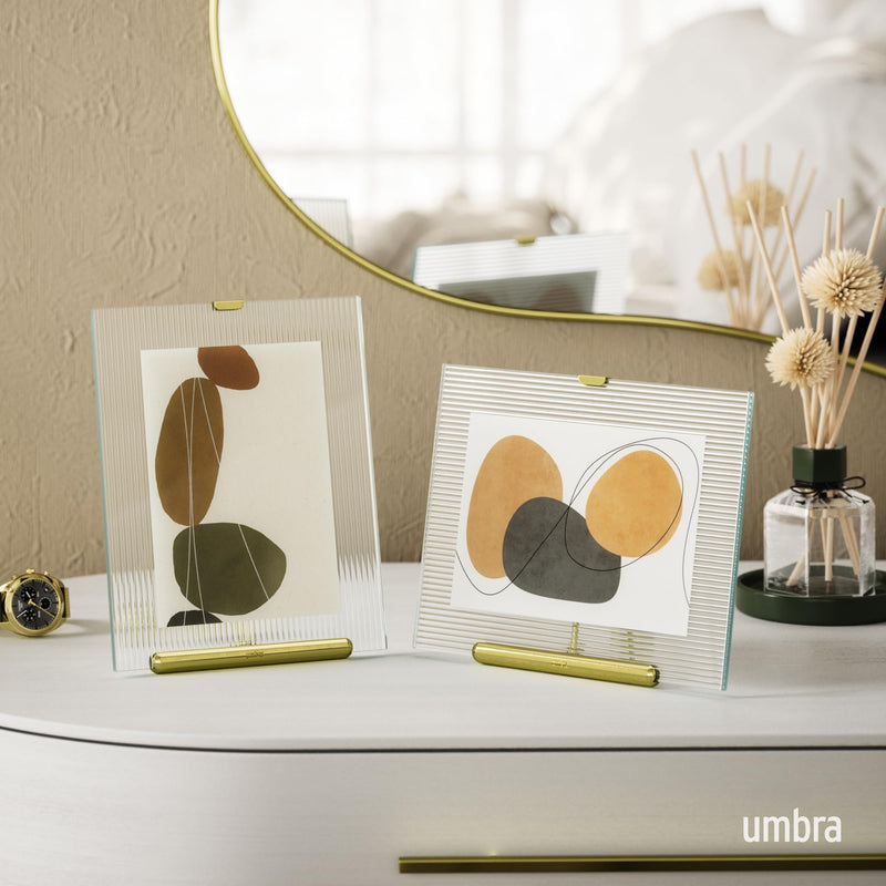 UMBRA - Flute Picture Frame Home & Kitchen Brass 5x7"