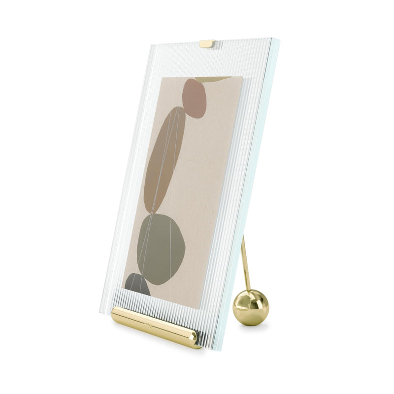 UMBRA - Flute Picture Frame Home & Kitchen Brass 5x7"