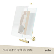 UMBRA - Flute Picture Frame Home & Kitchen Brass 5x7"