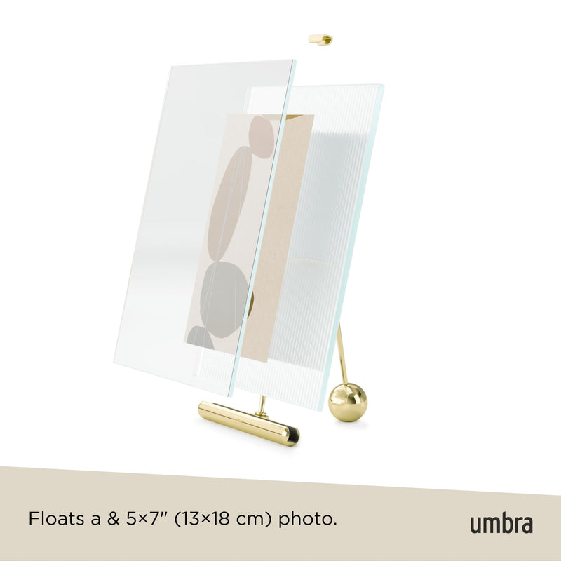 UMBRA - Flute Picture Frame Home & Kitchen Brass 5x7"